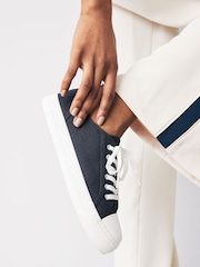 Navy Forever Comfort® Canvas Baseball Trainers - Image 1 of 2