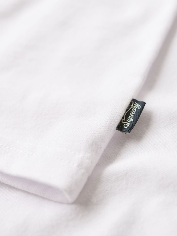 Superdry Optic White Essential Logo 90's T-Shirt - Image 6 of 6
