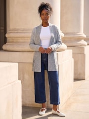 Roman Grey Shimmer Long Cardigan - Image 2 of 4