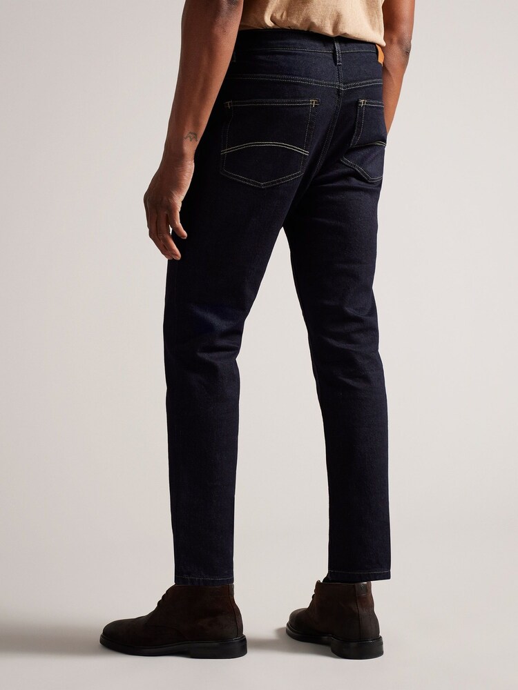 Ted Baker Blue Tapered Fit Stretch Jeans - Image 2 of 5