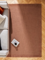 Rust Orange Border Rug - Image 1 of 6