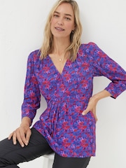 FatFace Purple Frankie Painterly Blouse - Image 1 of 5