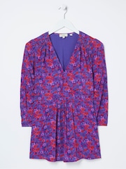 FatFace Purple Frankie Painterly Blouse - Image 5 of 5