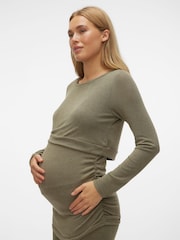 Mamalicious Green Maternity Cargo T-Shirt - Image 4 of 6