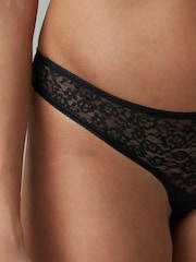 Black Thong Lace Knickers 4 Pack - Image 3 of 6