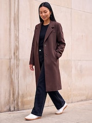 Roman Brown Smart Single Breasted Coat - Image 1 of 4