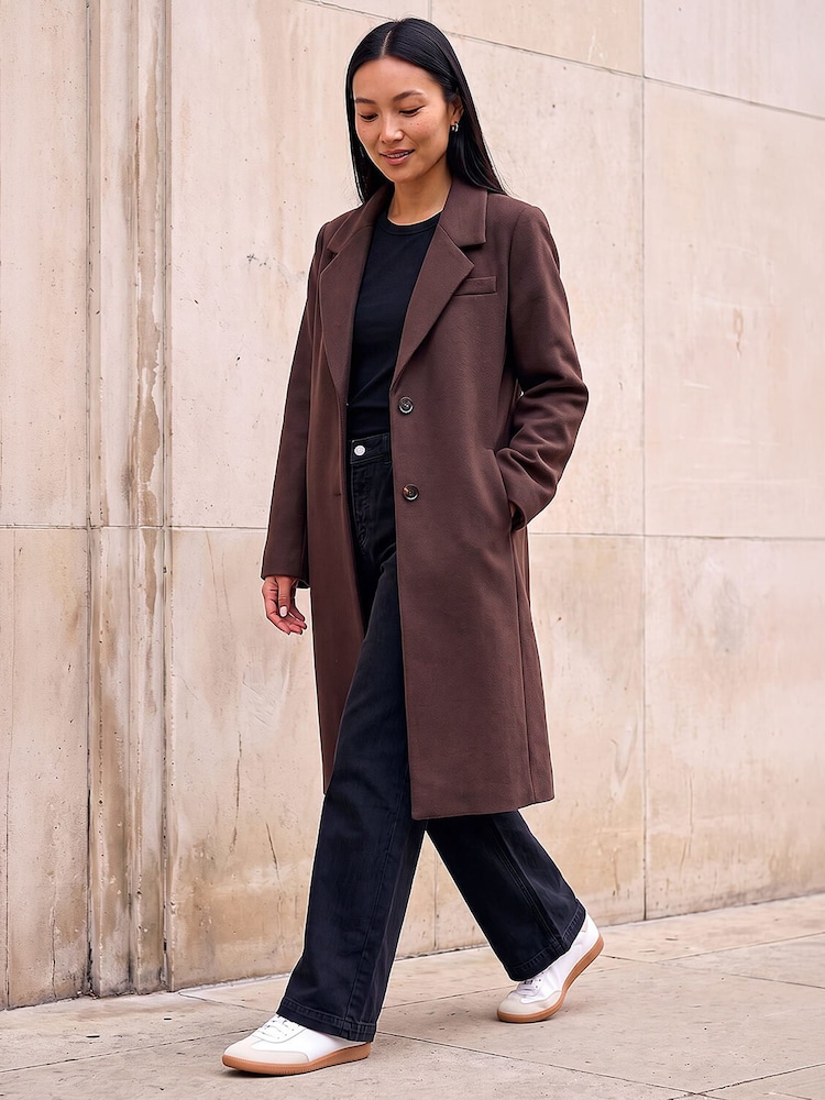 Roman Brown Smart Single Breasted Coat - Image 1 of 4 Roman Brown Smart Single Breasted Coat - Image 1 of 4