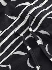 Black/White Moon Print Long Sleeve Column Midi Dress - Image 5 of 5