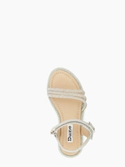 Dune London Silver Novaliie Embellished Rope Sandals - Image 4 of 4