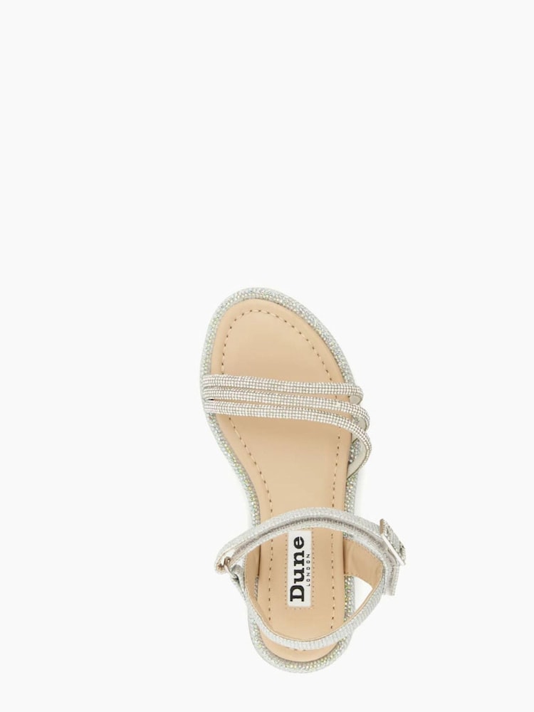 Dune London Silver Novaliie Embellished Rope Sandals - Image 4 of 4