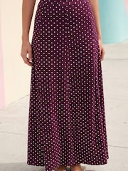 Roman Red Polka Dot Midi Skirt - Image 1 of 4