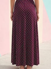 Roman Red Polka Dot Midi Skirt - Image 3 of 4