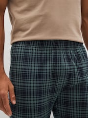 Stone Natural/Navy Blue/Green Check Cotton Pyjamas Set - Image 4 of 8