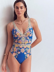 Boden Blue Arles Swimsuit - Image 4 of 6
