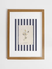 Joules Blue Dancing Cosmos Wood Mounted Framed Print Wall 53 x 73cm Art - Image 2 of 4