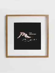 Joules Green The Playmaker Wood Mounted Framed Print Wall Art - Image 2 of 4