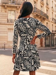 Roman Black Petite Abstract Dress - Image 3 of 4