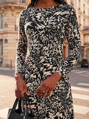Roman Black Petite Abstract Dress - Image 4 of 4