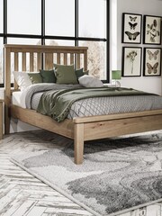 K Interiors Brown Embleton Wood Bed Frame - Image 1 of 4