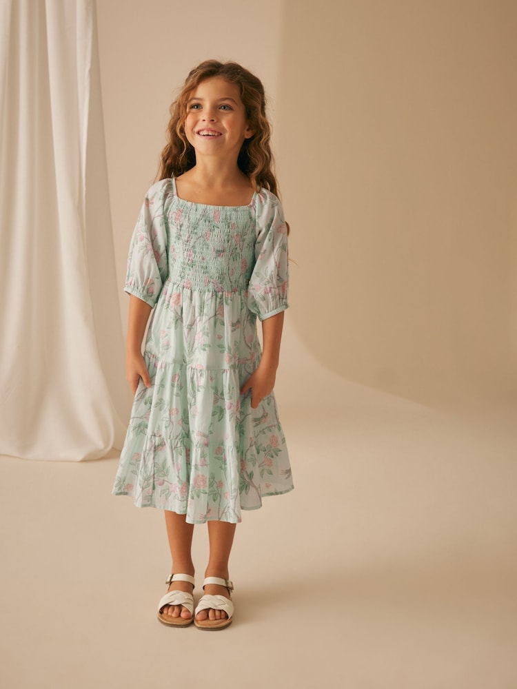 Laura Ashley Blue Blue Eglantine Midi Sun Dress - Image 1 of 14