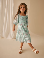 Laura Ashley Blue Blue Eglantine Midi Sun Dress - Image 3 of 14