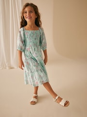 Laura Ashley Blue Blue Eglantine Midi Sun Dress - Image 4 of 14