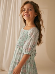 Laura Ashley Blue Blue Eglantine Midi Sun Dress - Image 8 of 14
