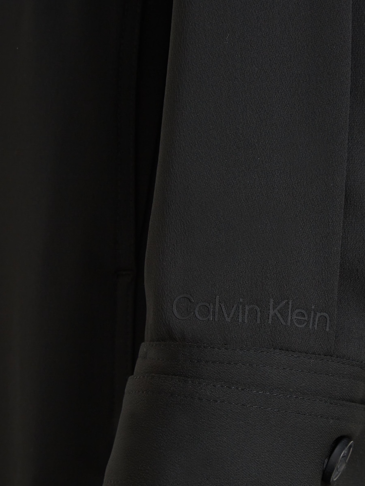 Calvin Klein Recycled Utility Black Shirt Dress - Image 6 of 6