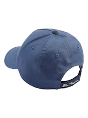 Ben Sherman Blue Mod Script 100% Cotton Baseball Cap - Image 2 of 3