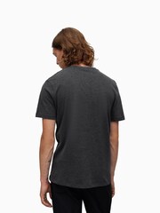 AllSaints Grey Marl 100% Cotton Brace Crew T-Shirt - Image 2 of 6