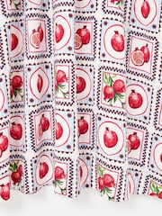 Oliver Bonas White Pomegranate Print V-Neck Puff Sleeve Midi Dress - Image 5 of 7
