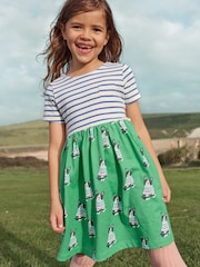 Boden Green Hotchpotch Jersey Dress - Image 1 of 4