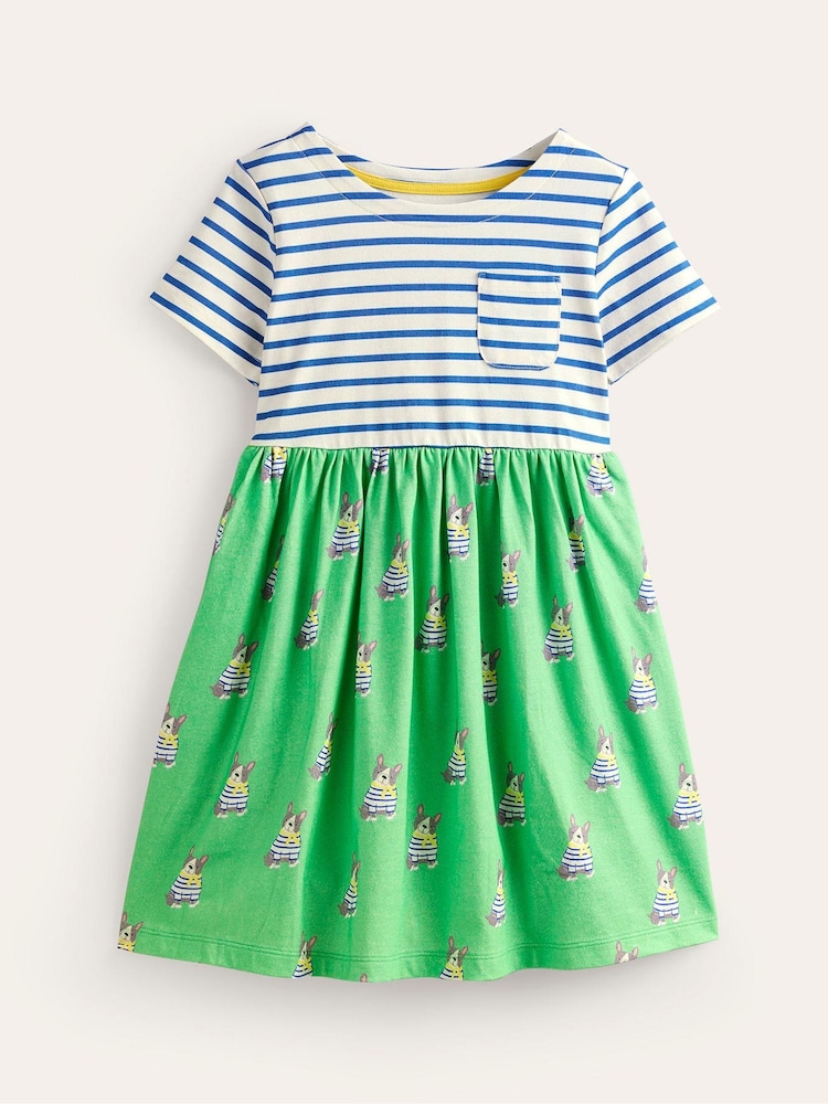 Boden Green Hotchpotch Jersey Dress - Image 2 of 4