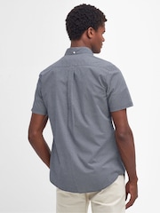 Barbour® Navy Shell Print Short Sleeve 100% Cotton Shirt - Image 2 of 6