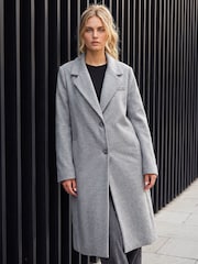 Roman Grey Smart Single Breasted Coat - Image 1 of 4