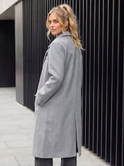 Roman Grey Smart Single Breasted Coat - Image 3 of 4