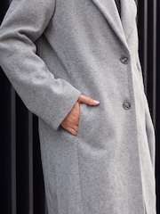 Roman Grey Smart Single Breasted Coat - Image 4 of 4