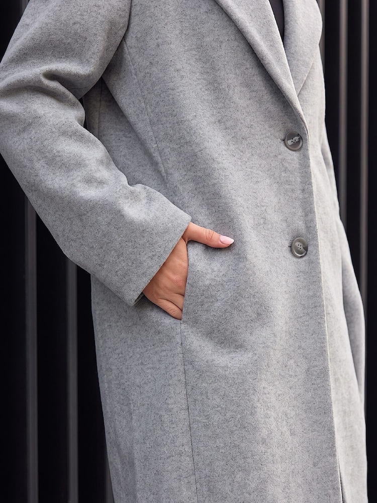 Roman Grey Smart Single Breasted Coat - Image 4 of 4 Roman Grey Smart Single Breasted Coat - Image 4 of 4