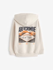 Abercrombie & Fitch Brown Imagery Graphic Hoodie - Image 4 of 7