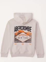 Abercrombie & Fitch Brown Imagery Graphic Hoodie - Image 6 of 7