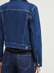 French Connection Blue Macee Micro Western Denim 100% Cotton Jacket - Image 5 of 6