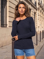 Roman Blue Soft Ribbed Knit Top - Image 2 of 4