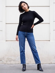 Roman Black Petite Cable Knit Jumper - Image 3 of 4