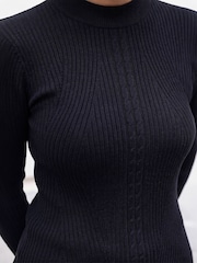 Roman Black Petite Cable Knit Jumper - Image 4 of 4
