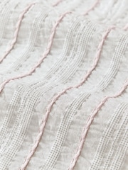 Helena Springfield Pink Waffle Stripe Cotton Rich Cover Set - Image 3 of 5