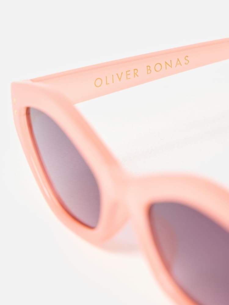 Oliver Bonas Orange Peach Mini Angled Sunglasses - Image 6 of 6