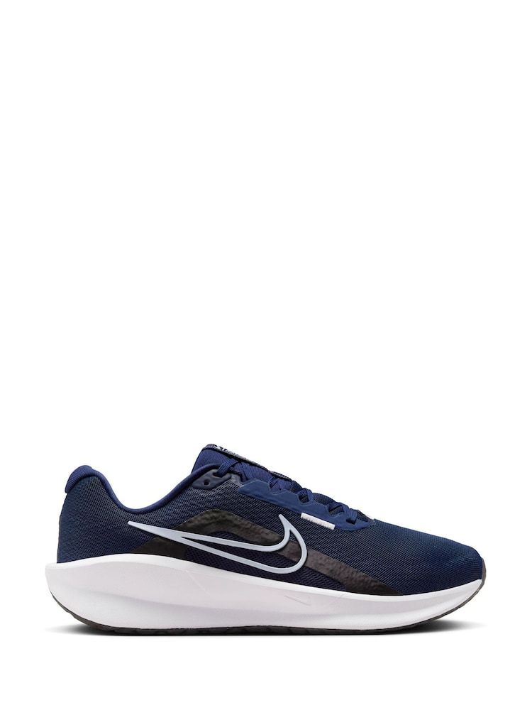 Nike Navy/White Downshifter 13 Road Running Trainers - Image 1 of 12