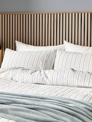 Helena Springfield Grey Waffle Stripe Cotton Rich Cover Set - Image 2 of 5
