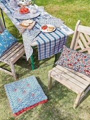Land & Shore Blue or Red River Outdoor Cushion - Image 2 of 2