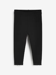 Black Lace Trim Leggings (3mths-7yrs) - Image 1 of 3